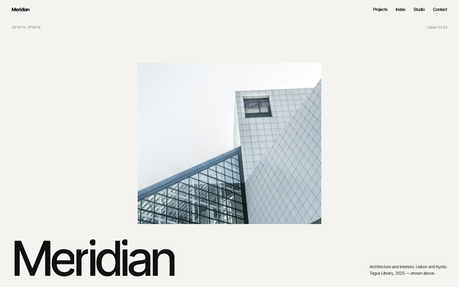 Meridian architecture studio site